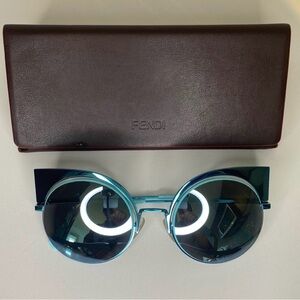 Fendi Blue Round Sunglasses